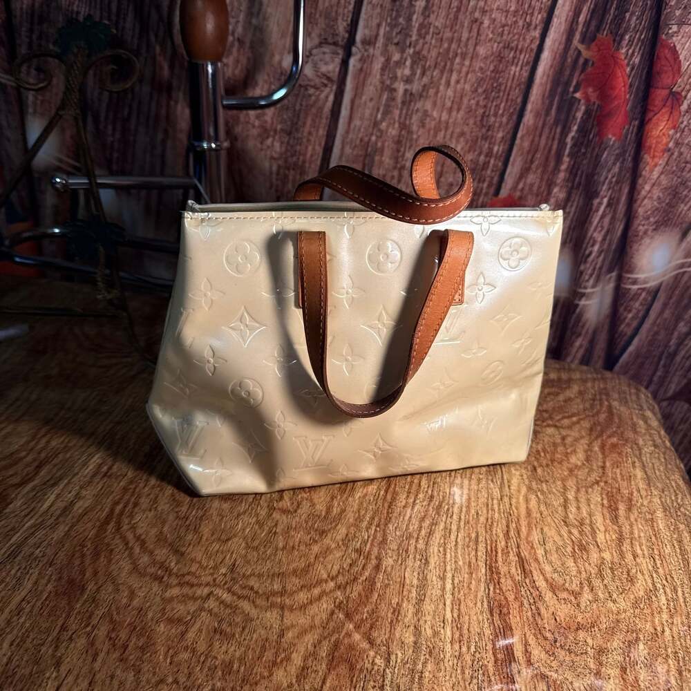 Louis Vuitton Bronze Patent Leather Handbag